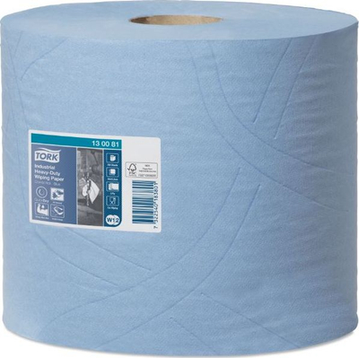 Pëlhurë pastrimi industriale Tork 130081, 3 shtresa, paketim 2 copë, blu