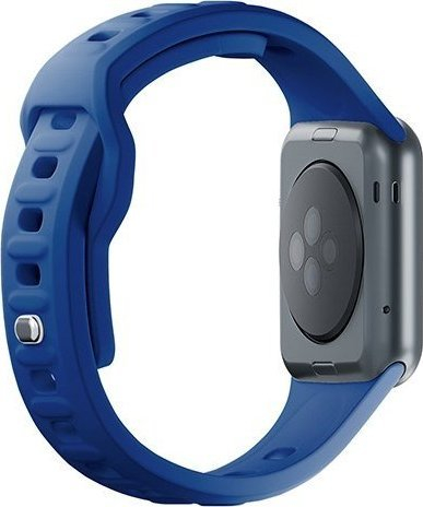 Rrip ore 3mk Silicone Watch Strap për Apple Watch 42 44 45 49 mm, silikon, blu
