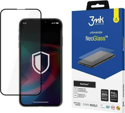 Stiklla mbrojtëse 3MK NeoGlass për Apple iPhone 14 Plus, xham hibrid, skaje të zeza