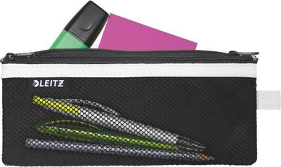 Etui tekstili Leitz WOW, dy xhepa, madhësi mesatare, i zi
