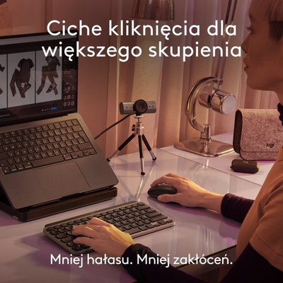 Maus Logitech MX Anywhere 3S for Mac, wireless, i vogël kompakt, gri i çelët