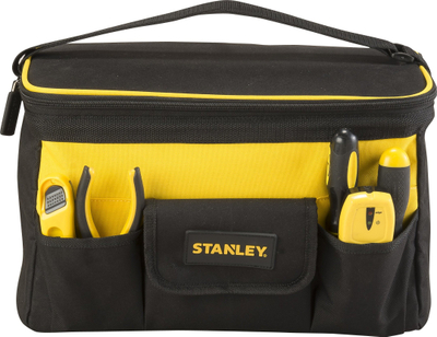 Çantë veglash Stanley Fitter's Tool Bag, 14", prej tekstili, e zezë me të verdhë