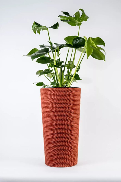 Vazo dekorative Adoni Doniczka, jute me insert, 32x57 cm, e kuqe