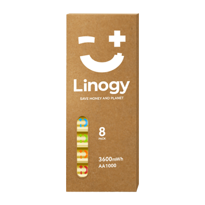 Set bateriash AA Linogy Li ion Pro, 1.5V, 3600mWh, paketim 8 copë