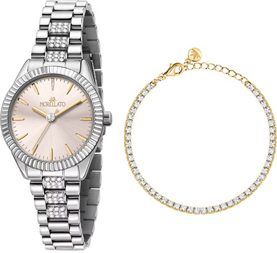 Set për femra Morellato, orë dore Magia R0153165538 + byzylyk, i argjendtë