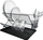 Tharëse enësh Vilde Dish Drainer, 45x32x25.5 cm, metal me tabaka plastike, e zezë