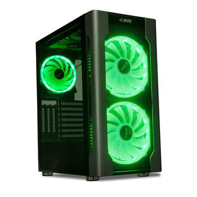 Kullë kompjuteri iBOX Chiron ZH68, ATX, xham i temperuar, e zezë
