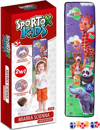Set matës muri dhe lojë me shënjestra Sportox Kids Artyk, 2 në 1, për kalamaj 3+