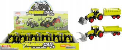 Traktor lodër MEGA CREATIVE 502264, 30 cm, me rimorkio, i gjelbër
