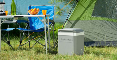 Frigorifer udhëtimi Campingaz Powerbox Plus 24L, ftoh rreth 20°C nën temperaturën e dhomës, plastikë, blu