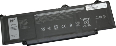 Bateri laptopi BTI 9HKT5, 54Wh, 3 cell, e zezë