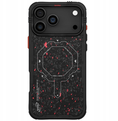Kllaf telefoni Skinarma Vektor për iPhone 17 Pro Max, me karikim magnetik, i zi