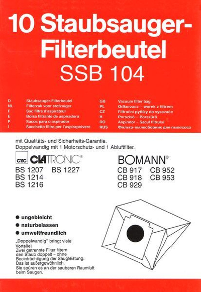 Qese për fshesë me korrent Clatronic BS 1207 1214 1227, set origjinal, materiale të qëndrueshme