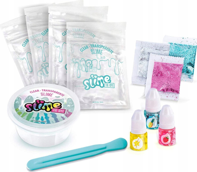 Set slime tie dye për fëmijë, slime transparent, i shumëngjyrshëm