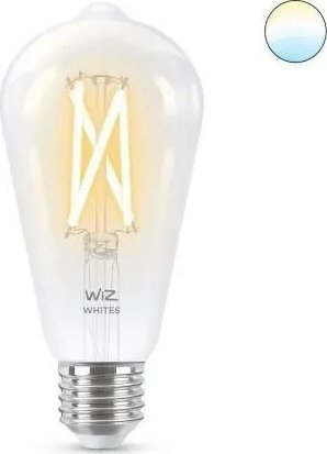 Llambë smart LED WiZ Filament ST64, E27, 6.7W 806 lm, dritë e bardhë