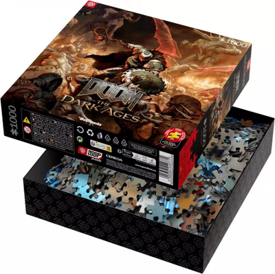 Puzzle Good Loot DOOM The Dark Ages, 1000 pjesë, ilustrim fantastik, shumëngjyrësh