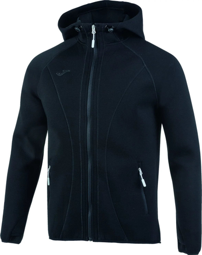 Xhaketë softshell Joma Basilea, me kapuç, me zinxhir, e zezë