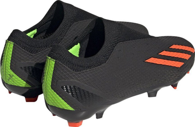 Këpucë futbolli Adidas X Speedportal.3 Laceless FG, pa lidhëse, nr 46 2/3, të zeza portokalli
