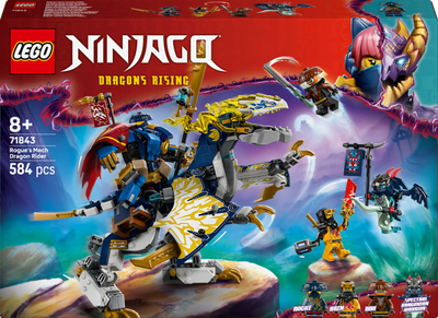 Set LEGO NINJAGO Rogue's Mech Dragon Rider, lodër ndërtimi, për fëmijë