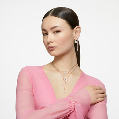 Byzylyk për femra Swarovski, i argjendtë