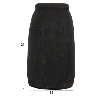 Set vazo dekorative terrakota fosil gri 3-pjesësh (HM7711), gri