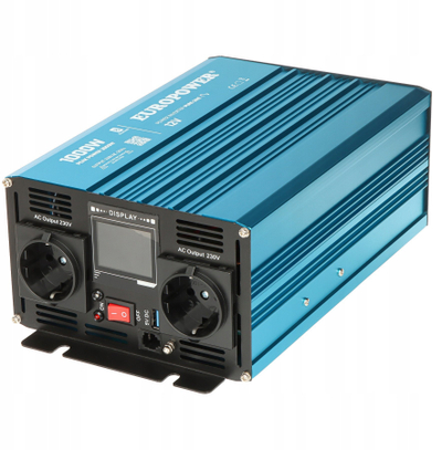 Konvertues tensioni Europower INV/12/1000/PS/S/B, 1000W, 12V DC në 230V AC, me Bluetooth