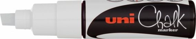 Set markera Uni Chalk PWE-8K, majë e gjerë, për tabela, të bardhë, 4 copë