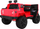 Makina elektrike për kalamaj Ramiz Mighty Jeep, 12V, 4x4, e kuqe