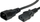 Kabllo rryme ROLINE Device Connection, 0.5m, 10A 250V, e zezë