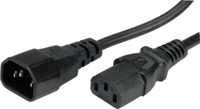 Kabllo rryme ROLINE Device Connection, 0.5m, 10A 250V, e zezë