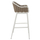 Stool bar alumini HM5862.02, 50x51x103cm, litar sintetik, i bardhë me bezhë