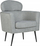 Karrige kolltuku SOBY Armchair, material tekstili, këmbë metalike, gri