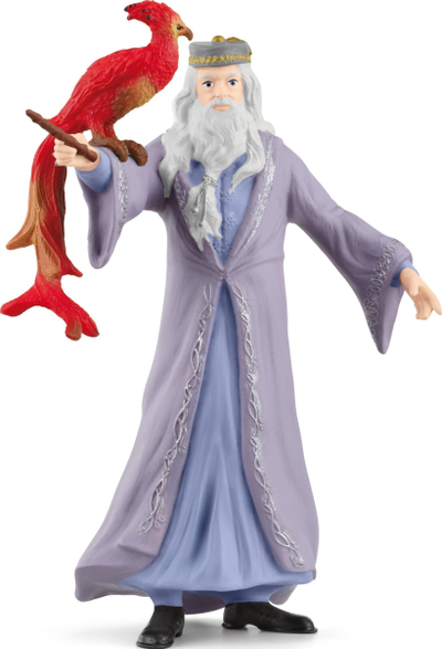 Figura koleksionuese Schleich Harry Potter Dumbledore dhe Fawkes, set 2 copë, shumëngjyrëshe