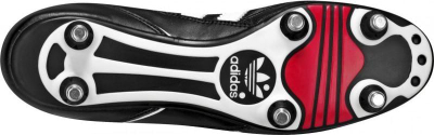 Këpucë futbolli Adidas Kaiser 5 Cup SG, lëkurë natyrale, me tapa metal, të zeza