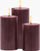 Dekorim festiv Sirius Sille Rechargeable, set 3 copë, qirinj LED, bordo