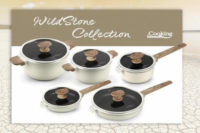 Tenganë alumini Cooking by Heinner Wild Stone, 20x9.5cm, 2.5L, gri
