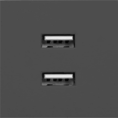 Portë modulare USB Orno NOEN, 2 porta, 2.1A 5V DC, e zezë