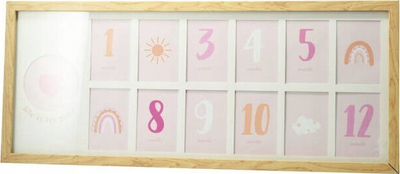 Kornizë muri Home Styling Collection, 12 foto, 25 x 60 cm, ngjyrë dru