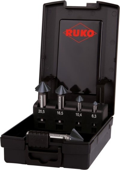 Set fregata fazetimi Ruko UltimateCut 102891PRO, 5 copa, HSS, me kuti plastike