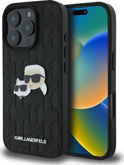 Kllëf telefoni Karl Lagerfeld KLHCP16XPGKLKCPK, për iPhone 16 Pro Max 6.9", hard case, i zi