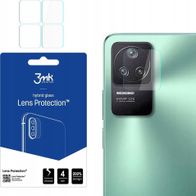 Mbrojtës xhami për kamerë 3MK Hybrid Glass, për POCO F4 5G, set 4 copë, transparent