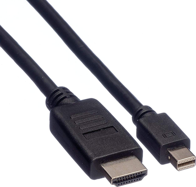 Kabllo Roline Mini DisplayPort në HDMI, 1m, e zezë