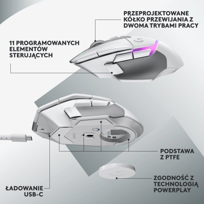 Mayc	Logitech G502 X Plus, бело