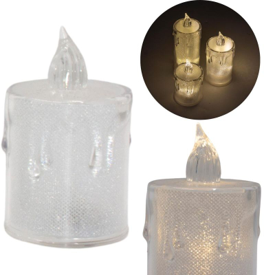 Qiri LED dekorativ Koopman International, 10 cm, me dritë të ngrohtë, i tejdukshëm