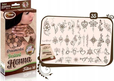 Set tatuazhesh me henna Tytoo Ornamental, për tatu me kohë, si për fillestarë, si për profesionistë
