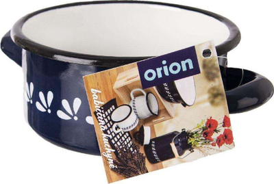 Tenkja çeliku Orion 12 cm, me emajl, blu e errët