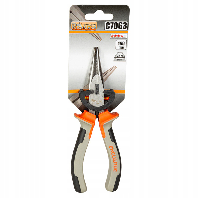 Pinca hundëgjata të drejta Richmann C7063, 160mm, çelik Cr-V, portokalli-gri