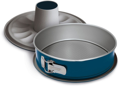Formë pjekjeje Guardini X-Bake, me hapje anësore, 26 cm, dy baza, blu e errët