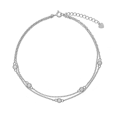 Byzylyk për këmbë AGAIN Jewelry AJNH0001, 25 cm, i argjendtë