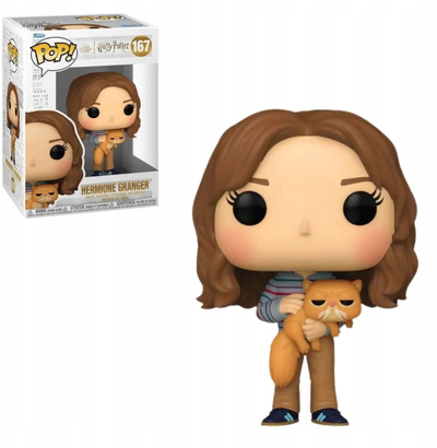 Figurinë Funko POP Harry Potter Hermione Granger me Crookshanks 167, 9cm, vinil, shumëngjyrëshe